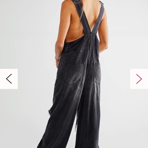 💐FREE PEOPLE Distressed overalls💐& cami💐 - Picture 6 of 16